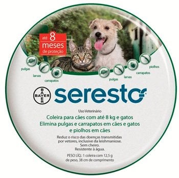 Coleira Anti Pulgas e Carrapatos Bayer Seresto para Cães e Gatos: foto